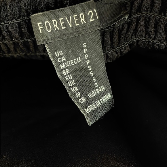 Forever 21 Women Junior Black Babydoll Polka Dot Dress Fit Flare S Holiday Party - Picture 5 of 7